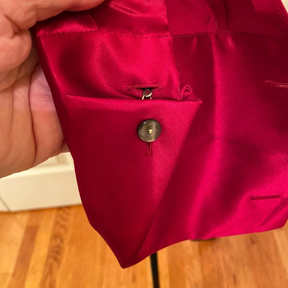 Eddie Bauer red silk blouse size M - Picture 4 of 6